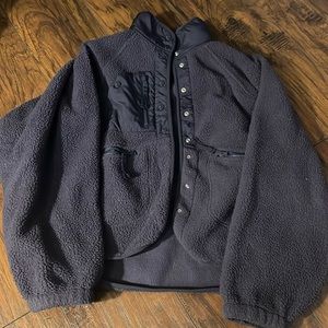 free people hit the slopes navy button jacket